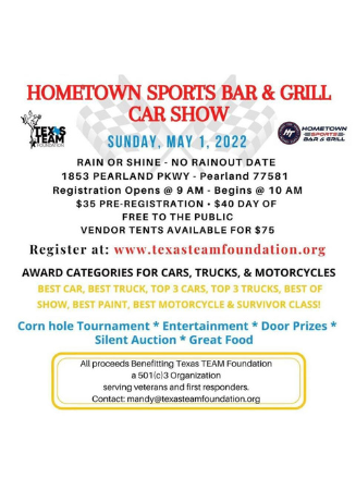 Hometown Sports Bar & Grill Car Show | 8/1/22